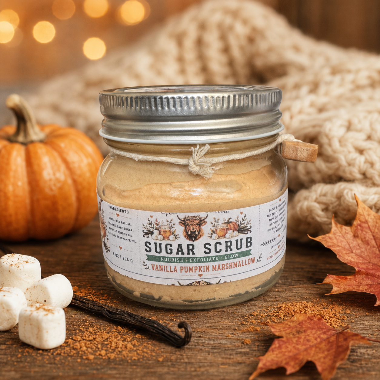 Tallow Sugar Scrub- Natural Exfoliating & Moisturizing Body Polish