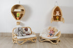 The Heirloom Doll Couch | Boho Montessori Doll Furniture | Eco-Friendly Pretend Play Sofa for Dolls