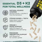 Vitamin K2 (MK-7) & Vitamin D3 (5000 IU) & Black Pepper Extract