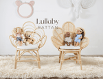 Handmade Rattan Flower Chair for Kids – Blossom Bloom Rattan Chair – Handwoven Flower Chair for Kids and Dolls| Boho Nursery & Playroom Furniture