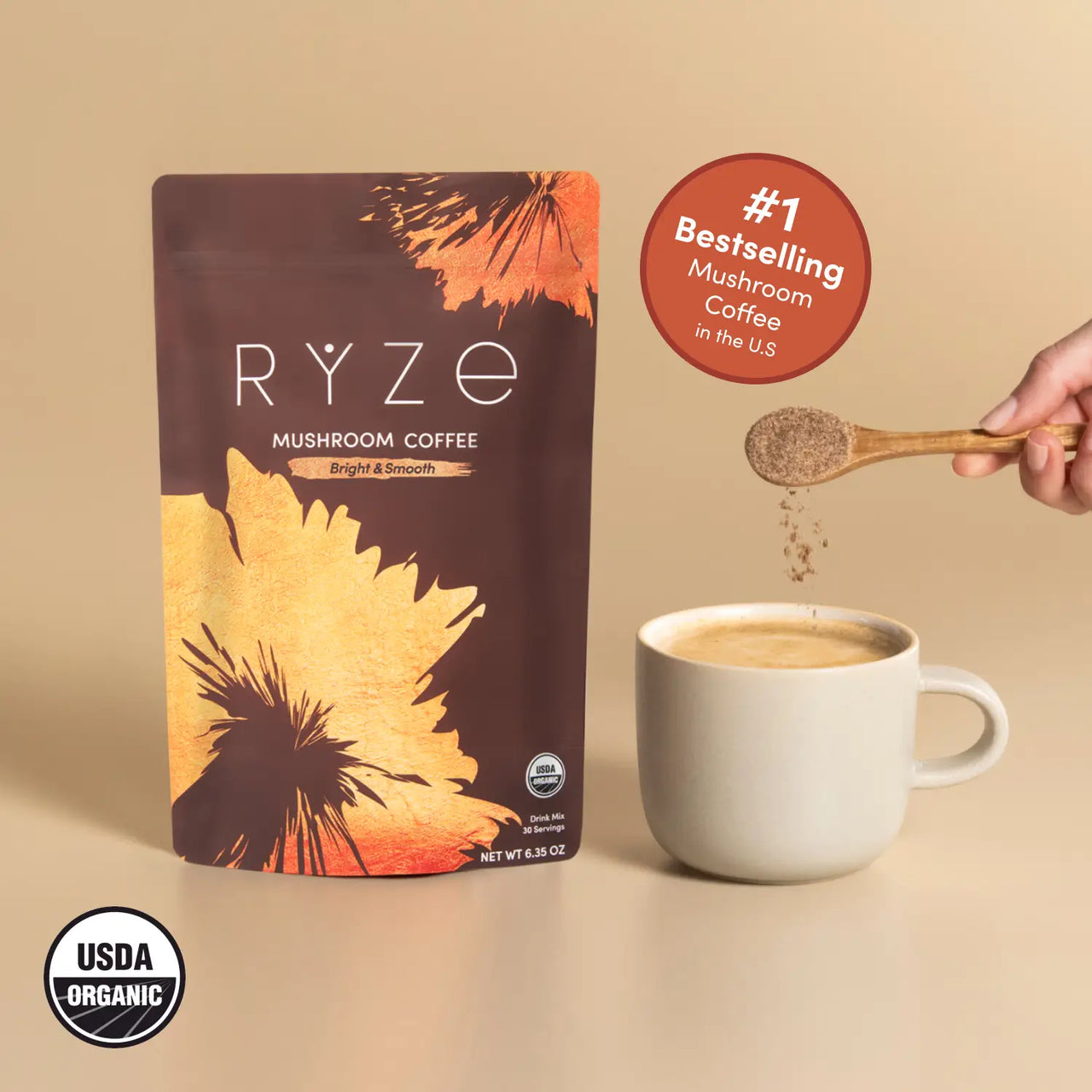 Veltora Focus Brew – Mushroom Coffee for Clean Energy & Focus