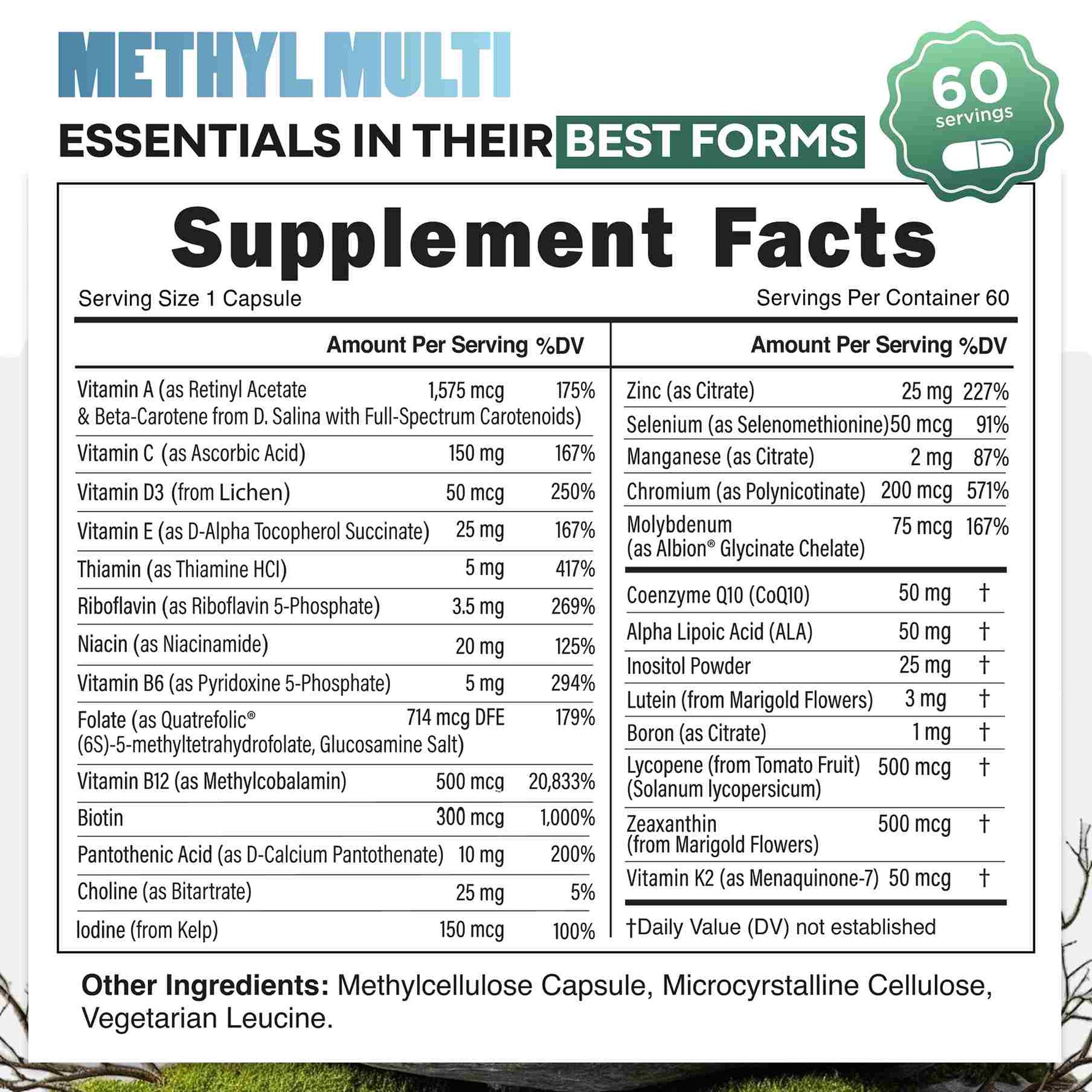Methylated Whole Food Multivitamin