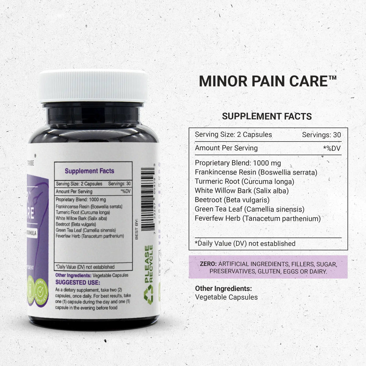Minor Pain Care Capsules - Musculoskeletal Pain Formula