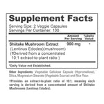NusaPure Shiitake Mushroom 10:1 Extract, 900 mg 200 Veggie Capsules (Non-GMO, Vegan)