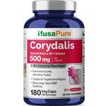 NusaPure Corydalis Root Extract 20:1 - Suitable for Vegetarian/Vegan, Non - GMO - 500 mg - 180 Capsules