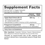 NusaPure Grape Seed Extract 800mg per Caps, 200 Vegan Capsules, Standardized, Non-GMO, Gluten Free, Resveratrol