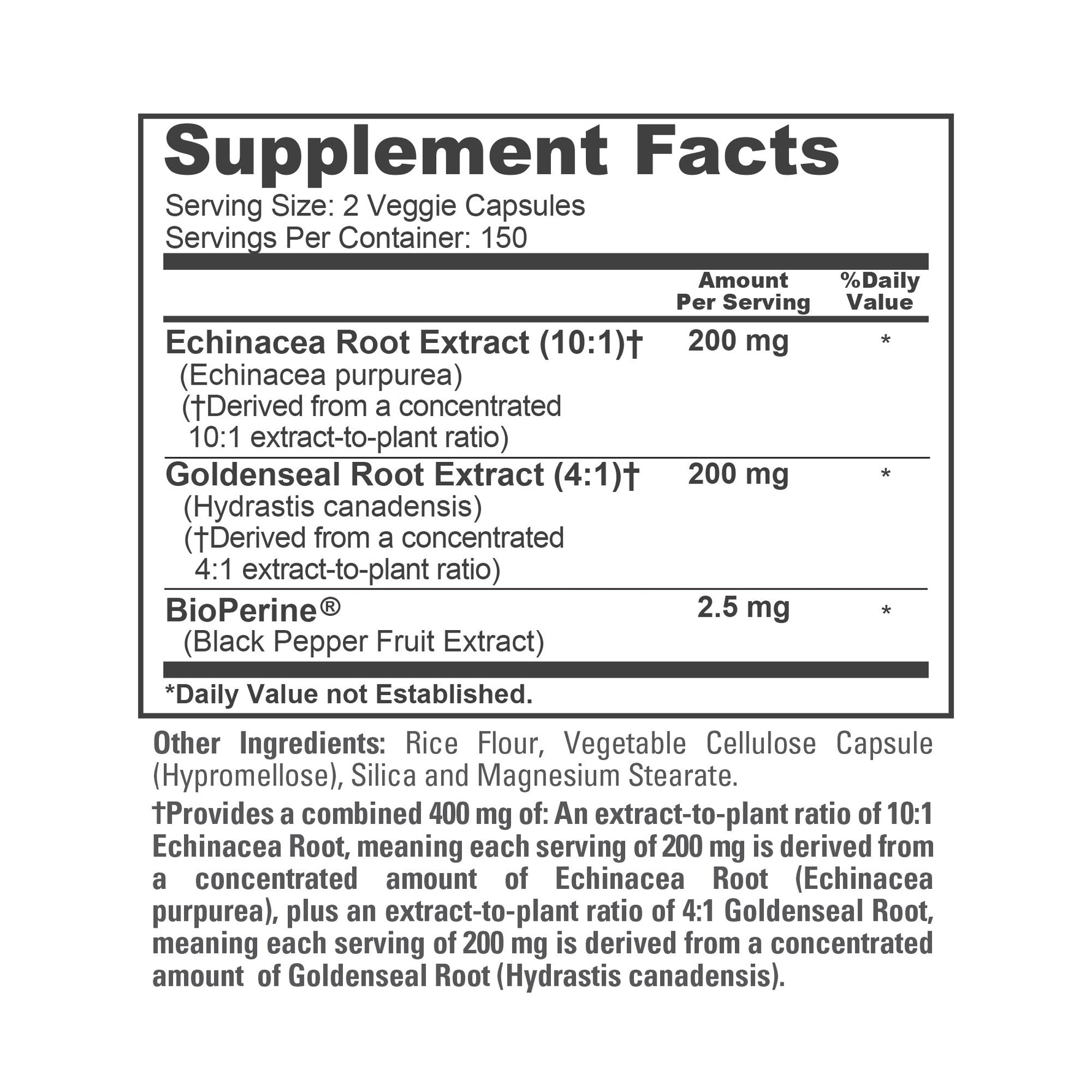 NusaPure Echinacea 20:1 Extract, 300 mg 200 Veggie Caps, Vegan, Non-GMO, Gluten Free Supplement