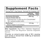 NusaPure Gymnema Sylvestre 50:1 Extract, 250 mg Per Vegan Caps - 150 Count (Non-GMO, Vegan, Bioperine)