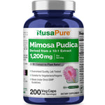 NusaPure Mimosa Pudica Seed 1,200 mg 200 Vegan Capsules (10:1 Extract, Non-GMO, Gluten Free)