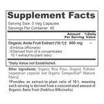 NusaPure Organic Amla Capsules 10:1 Extract, 600 mg | 120 Count | Amalaki Fruit | USDA, Vegan, Non-GMO Supplement