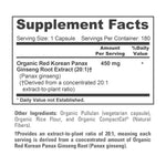 Red Korean Panax Ginseng, Non-GMO, Vegan, 450mg, 180 Vcaps - 180 Servings