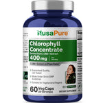 NusaPure Chlorophyll 200:1 Extract, 400 mg 60 Veggie Caps, Non-GMO, Vegan, Sodium Copper Chlorophyllin