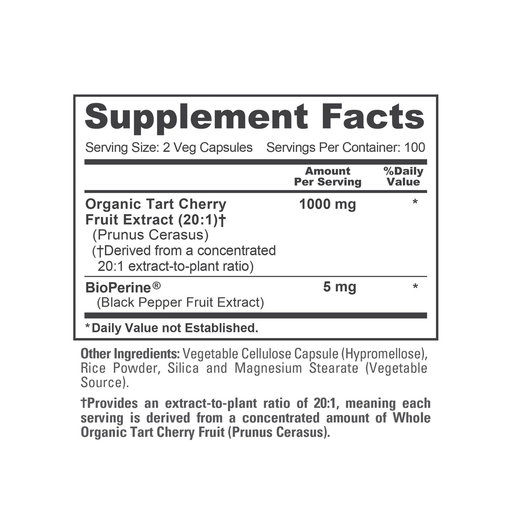 NusaPure Tart Cherry 1,100mg per Caps, 150 Count, Vegan, Non-GMO, Gluten Free