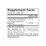 NusaPure Rhodiola Rosea 250mg 180 Veggie Capsules (Non-GMO, Extract 30:1, Vegan & Gluten-Free) Bioperine