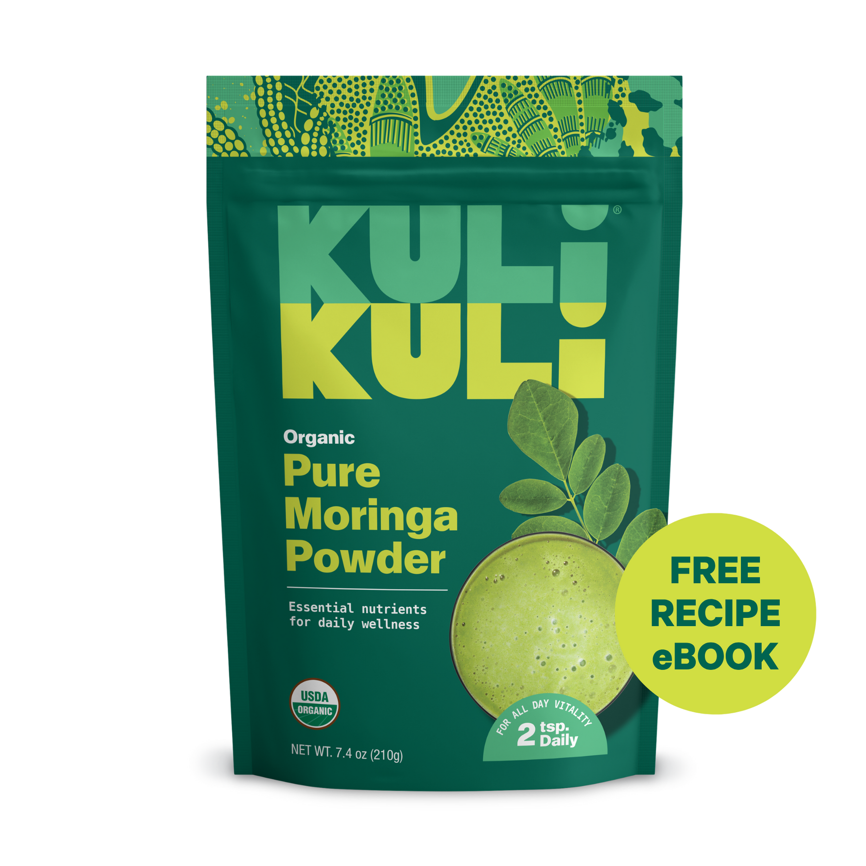 Organic Pure Moringa Powder (7.4 oz)