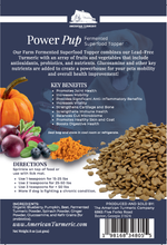 Power Pup Fermented Turmeric Powder for Dogs – Lead-Free, Superfood Meal Topper