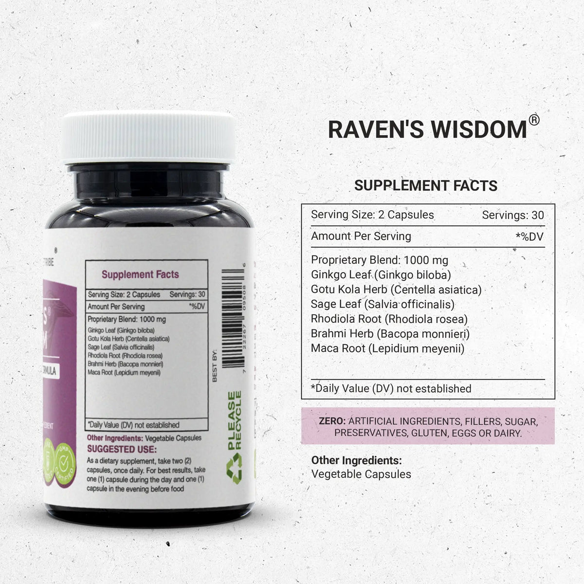 Raven's Wisdom Capsules - Cognitive Health Formula
