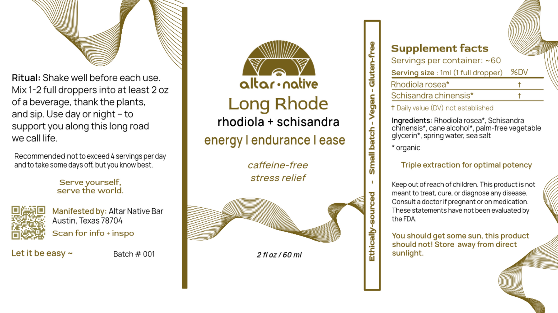 (PRE-ORDER) Long Rhode ⟡ Rhodiola + Schisandra Adaptogen Drops