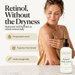 Retinol Body Lotion, 8 oz — Grass-Fed Tallow, Niacinamide, Shea, Jojoba, & Hyaluronic Acid
