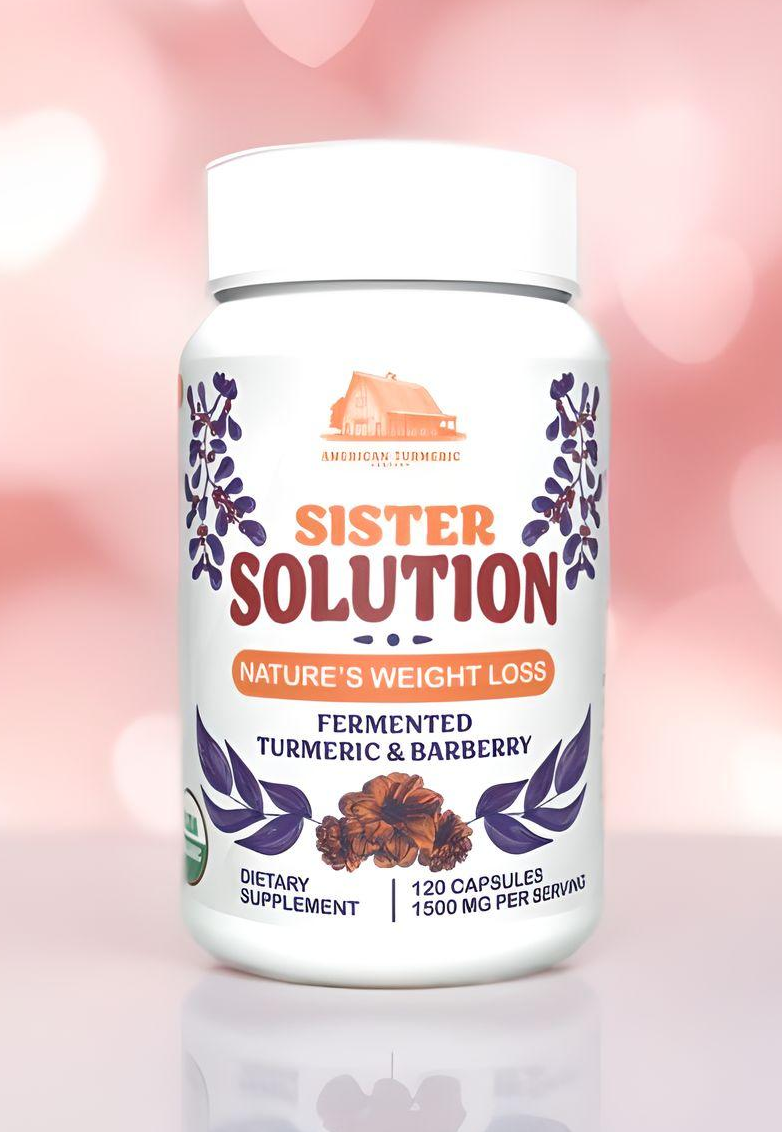 Sister Solution Fermented Turmeric & Barberry Capsules – Synergistic, Lead-Free – 120 Count