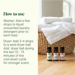 Wool Dryer Balls 6 Pack and Sparkling Laundry Blend 3 Pack