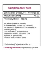 Stamina Secret Capsules - Energy/Endurance/Vigor