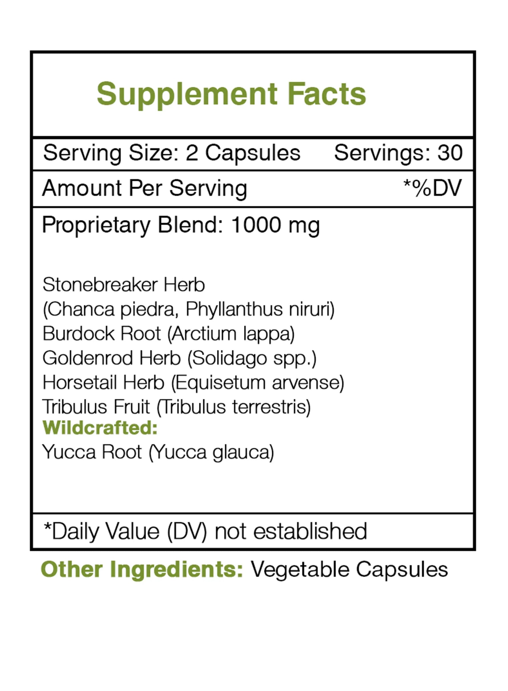 Stone Breaker Blend Capsules - Kidney Function Support