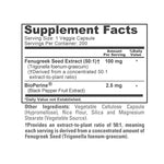 NusaPure Fenugreek Capsules, 50:1 Extract, 100 mg, 200 Veggie Caps, Non-GMO, Vegan