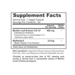 NusaPure Mullein Leaf Capsules 10:1 Extract, 500 mg per Veggie Caps - 150 Count - Verbascum Thapsus (Non-GMO, Vegan) Dietary Supplement