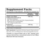 NusaPure Lions Mane 20:1 Extract 1000mg - Made with Organic Lion`s Mane, Bioperine - 30% Polysaccharides - 120 Veggie Caps. Non-GMO, Gluten Free