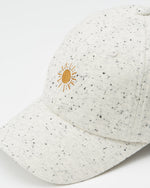 Sun Embroidery Fleck Jersey Peak Hat