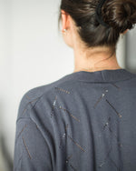 Highline Cotton Sage Tree Stitch Cardigan