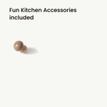 Tiny Land® Wooden Play Kitchen for Toddlers - Honey Kitchenette Pretend Cooking Set