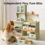 Tiny Land® Wooden Play Kitchen with Storage for Creative Toddlers