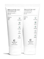 Brilliant Black Toothpaste Duo – Whitening Teeth & Enamel Support