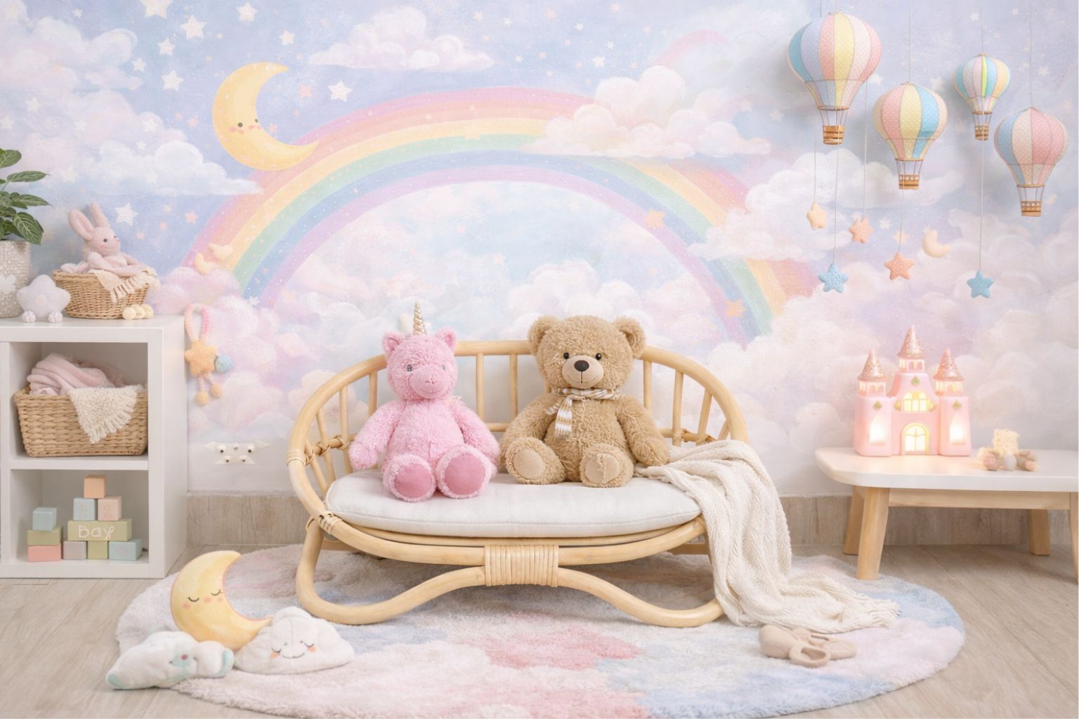The "Petite Reverie" Miniature Rattan Doll Couch