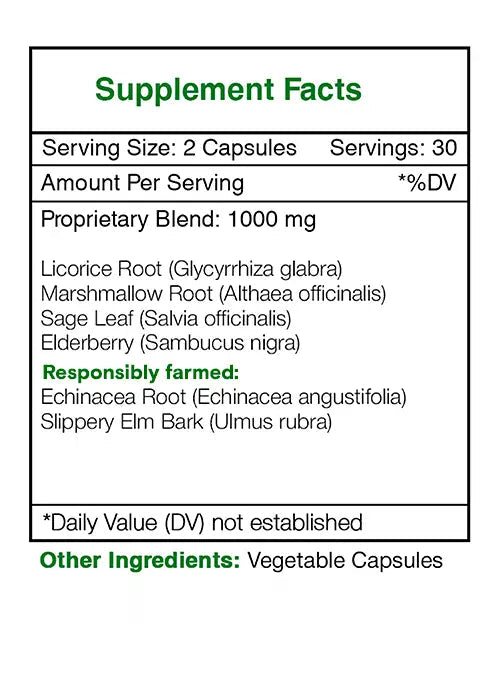 Throat Soothe Capsules - Sore Throat Formula