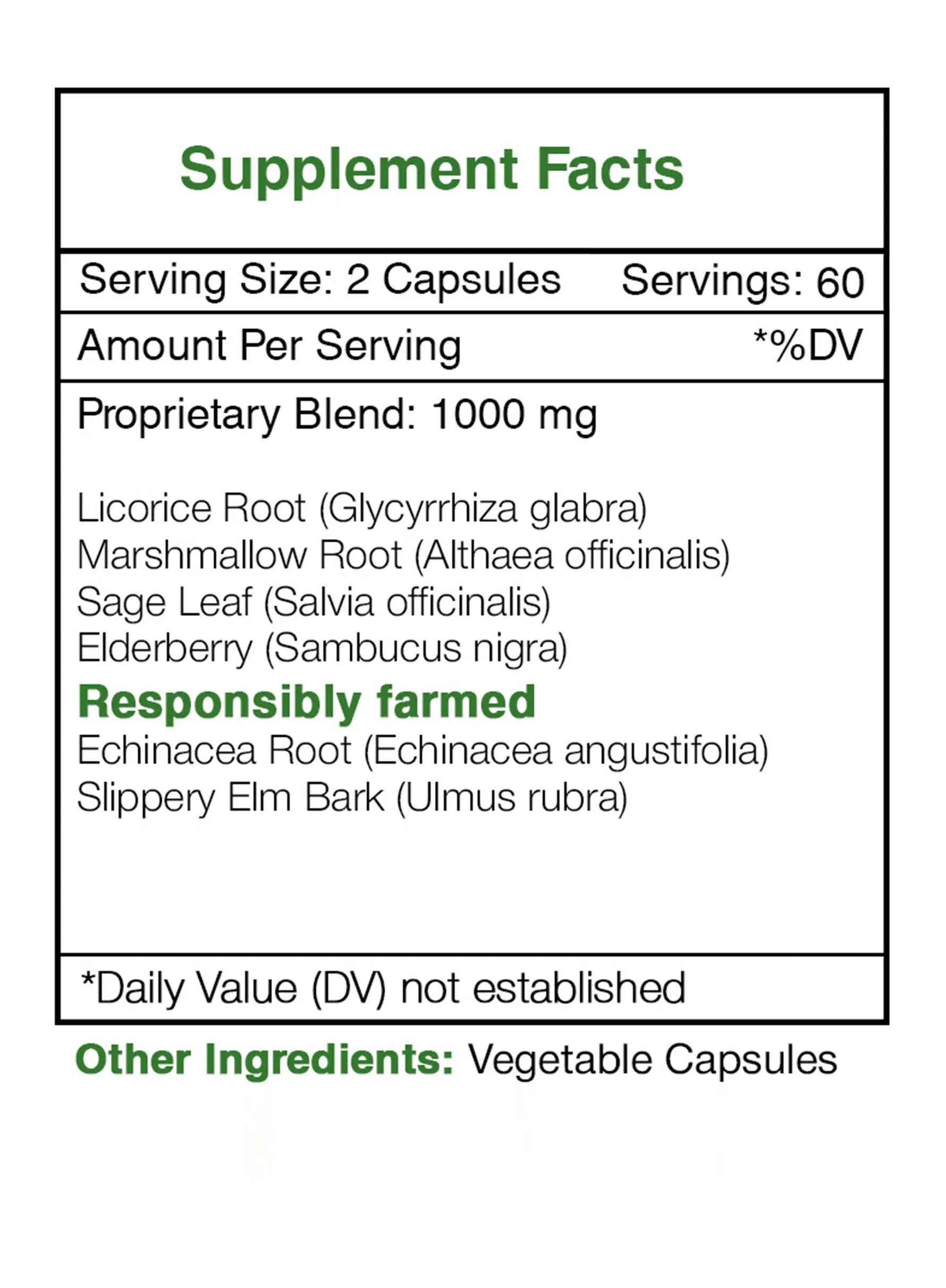 Throat Soothe Capsules - Sore Throat Formula