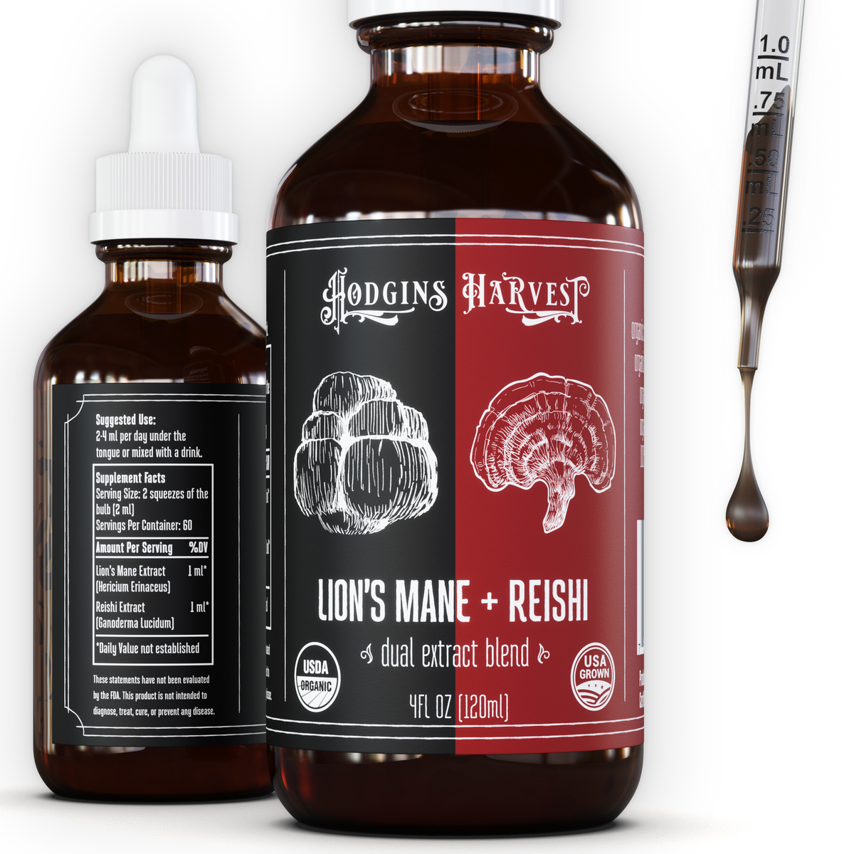 Lion's Mane + Reishi Dual Extract Tincture