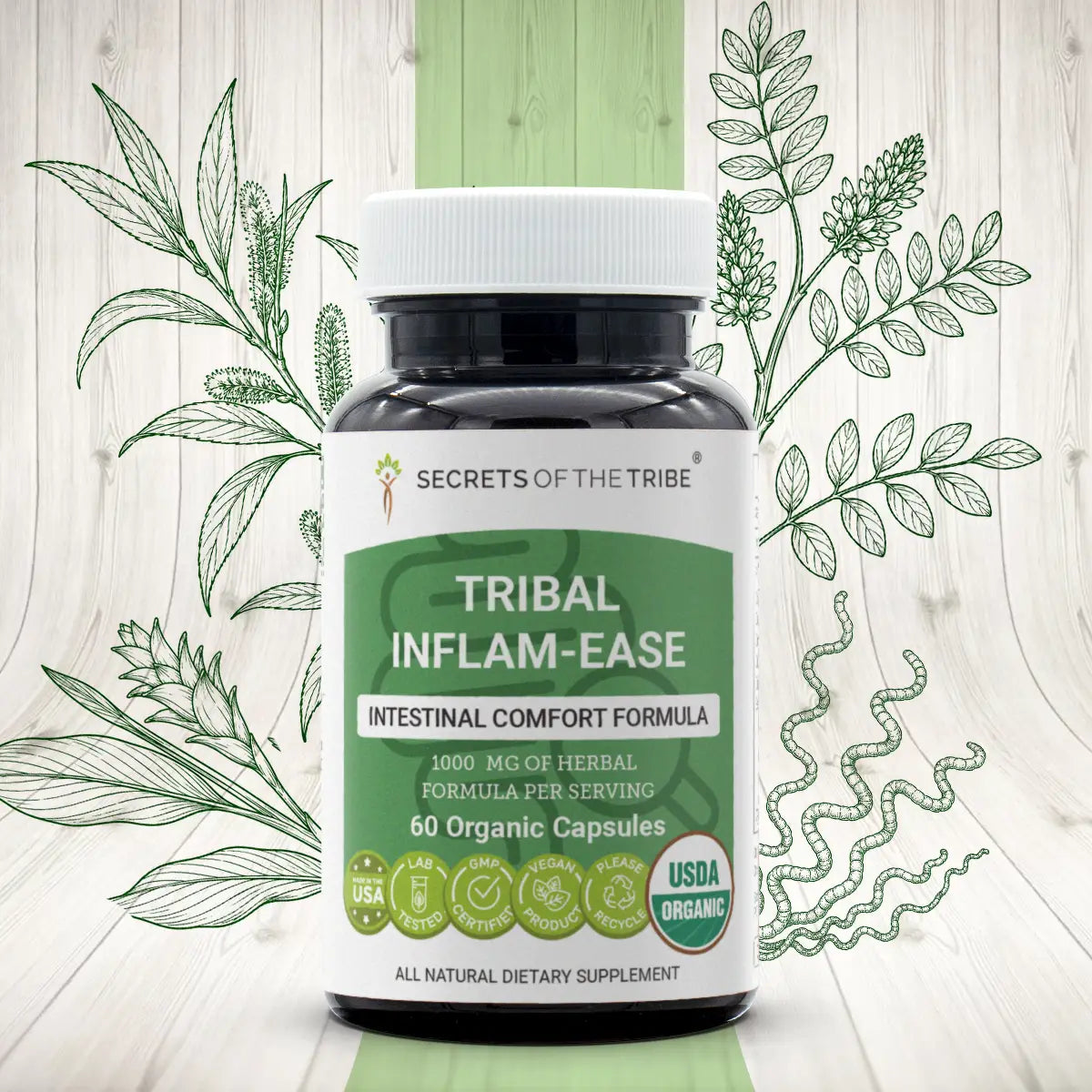 Tribal Inflam-ease Capsules - Intestinal Comfort Formula