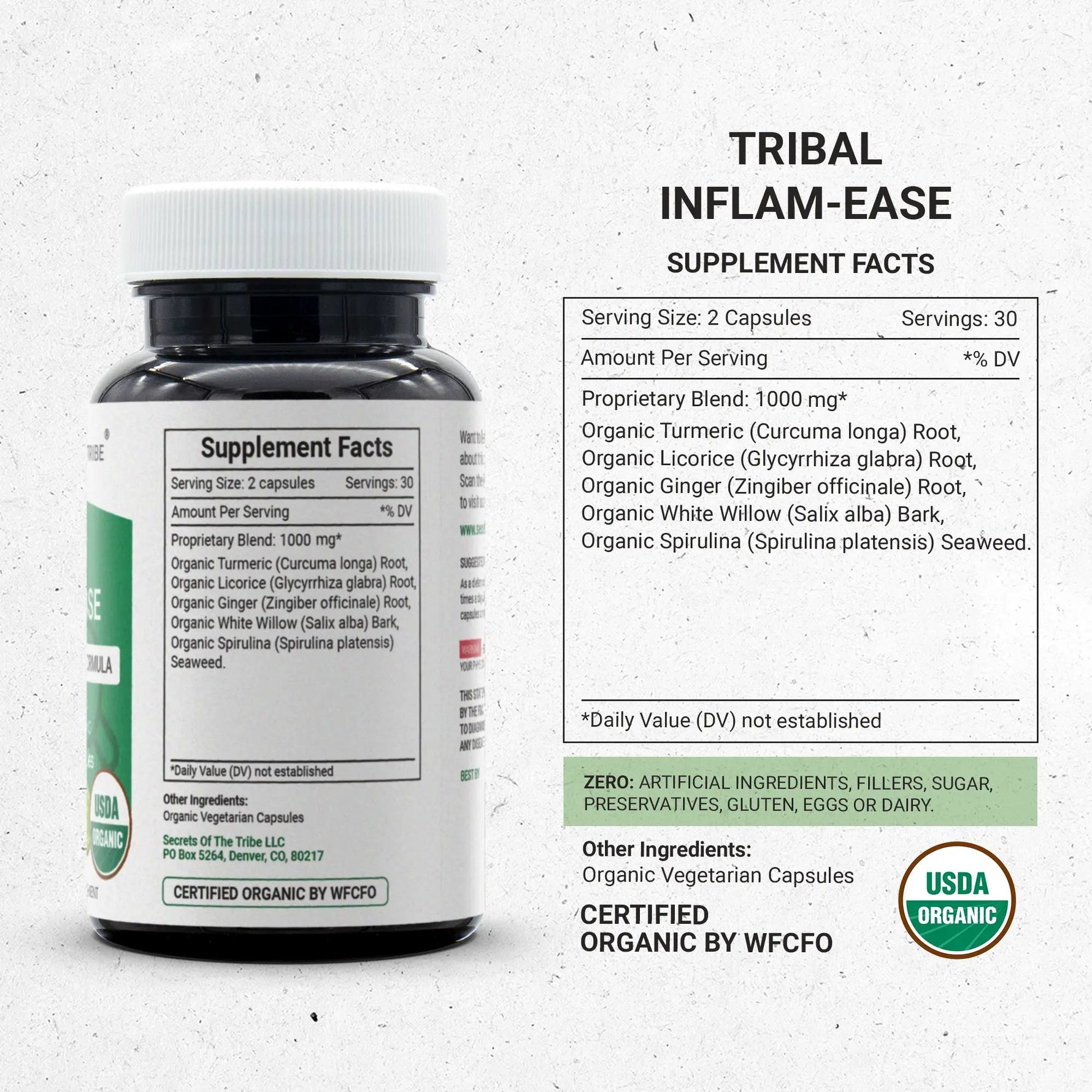 Tribal Inflam-ease Capsules - Intestinal Comfort Formula