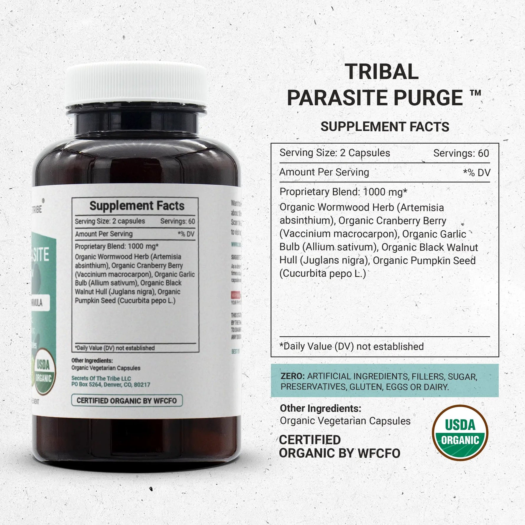 Tribal Parasite Purge Capsules - Intestinal Purge Formula