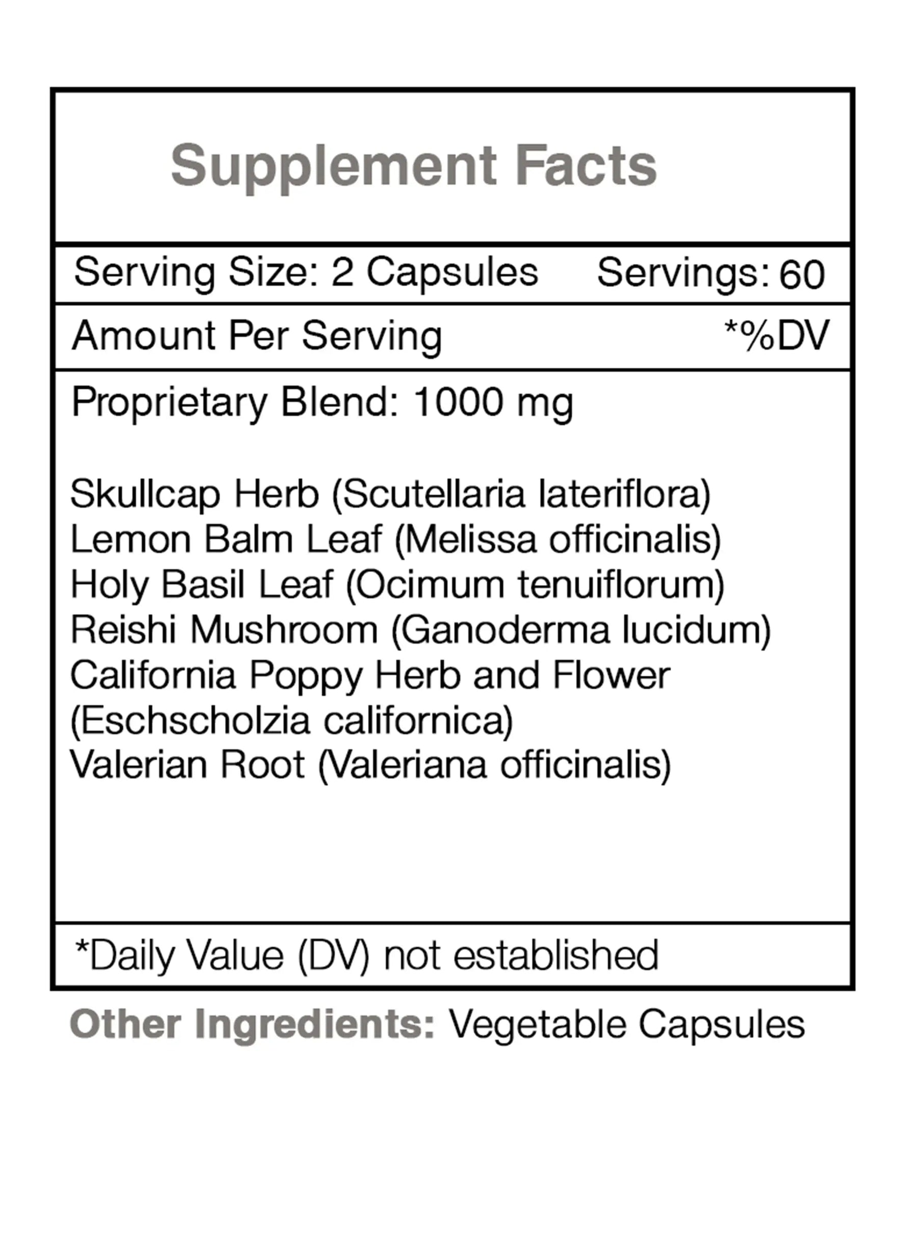 Tribal Tranquility Capsules - Nerve Calming Formula