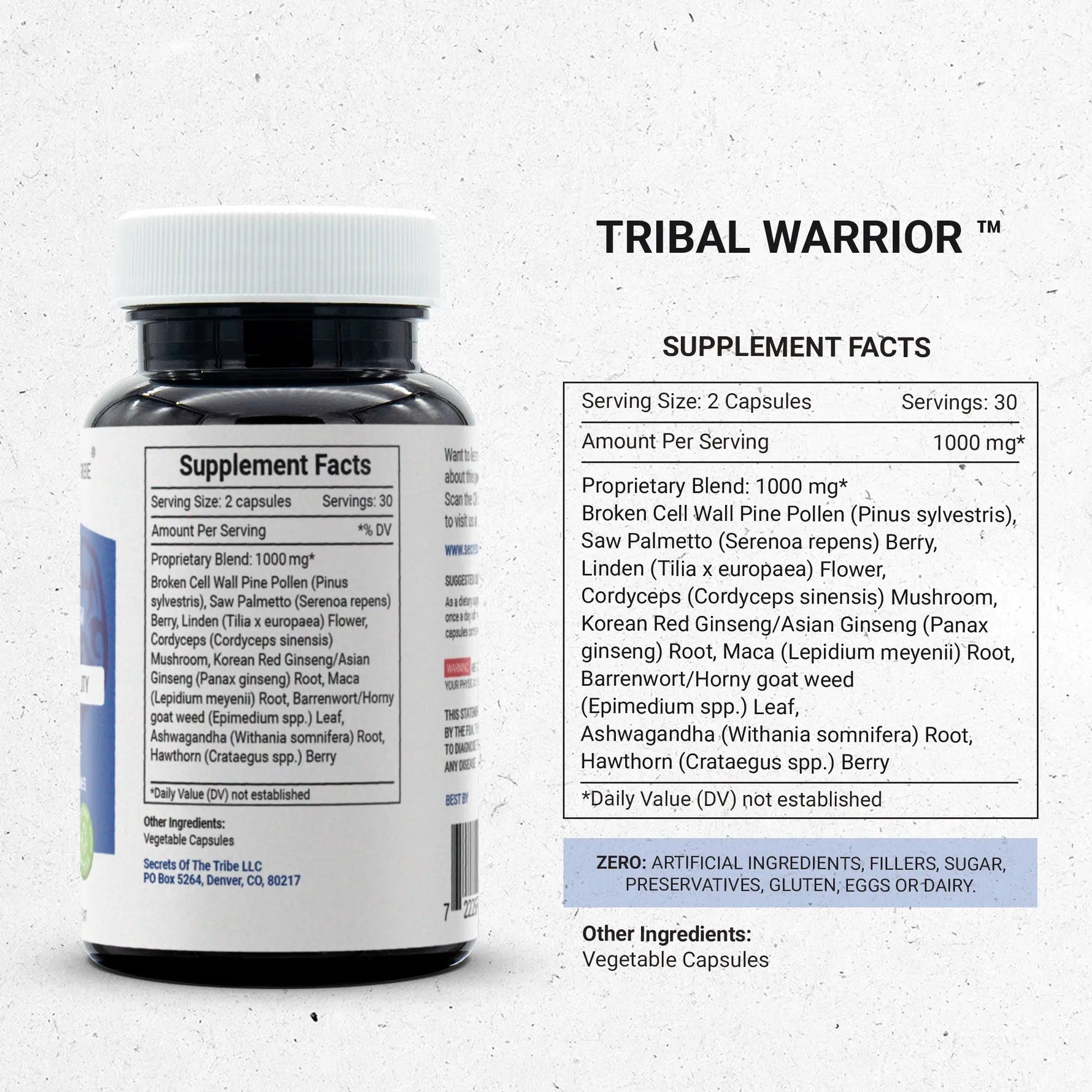 Tribal Warrior Capsules - Male Strength/Vitality