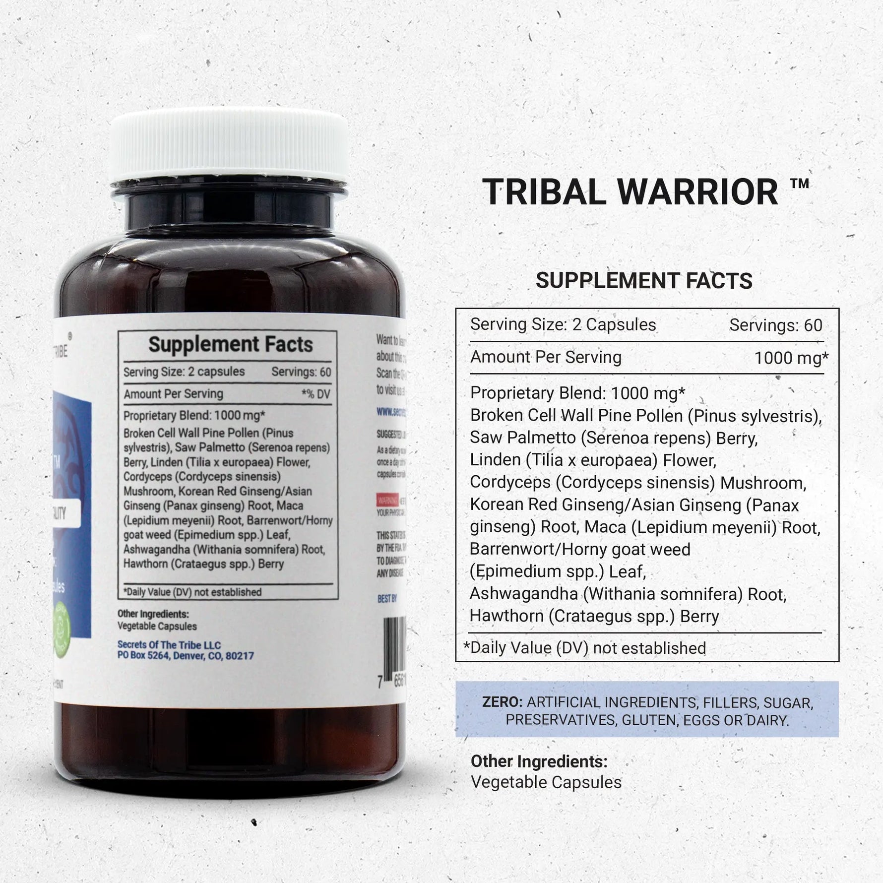 Tribal Warrior Capsules - Male Strength/Vitality
