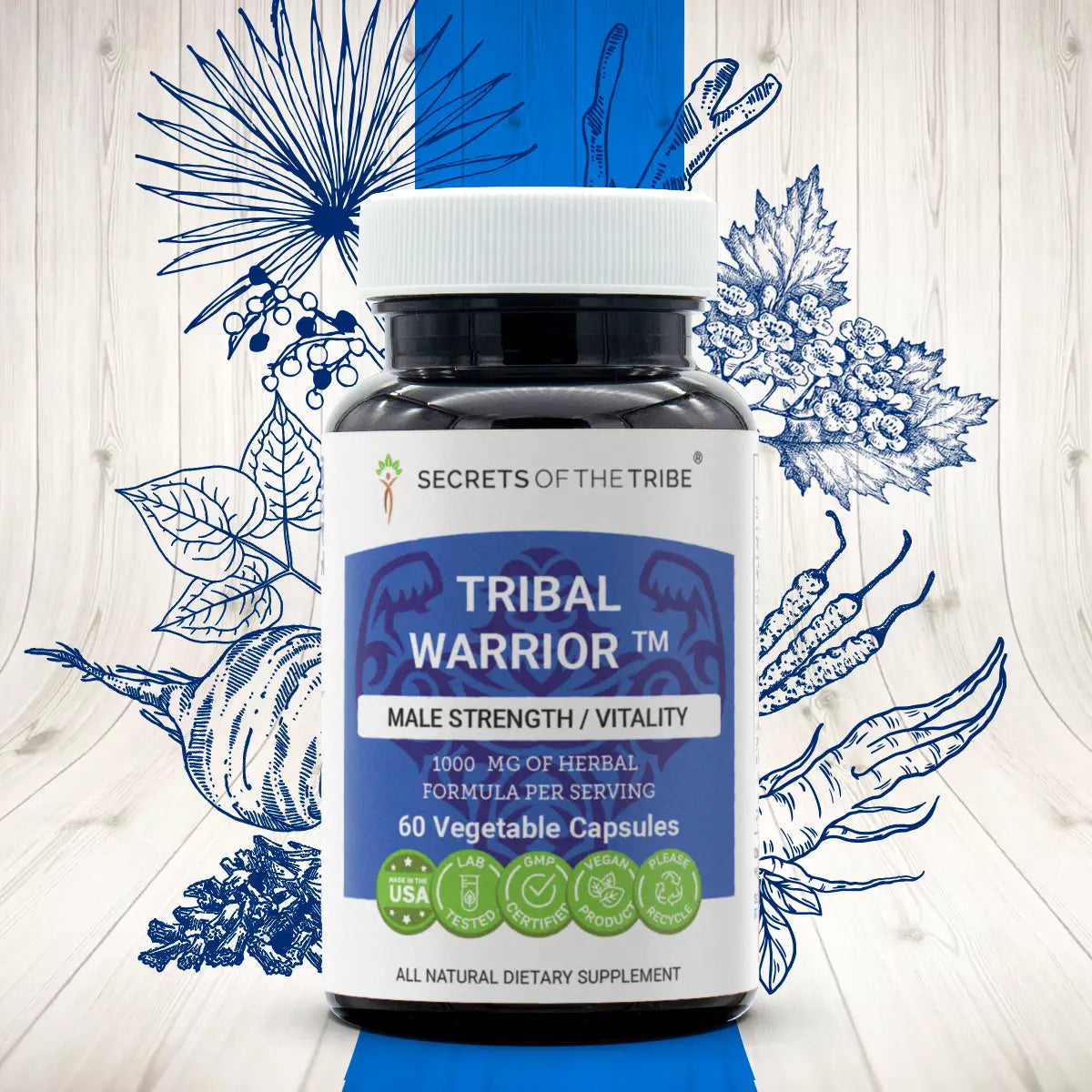 Tribal Warrior Capsules - Male Strength/Vitality