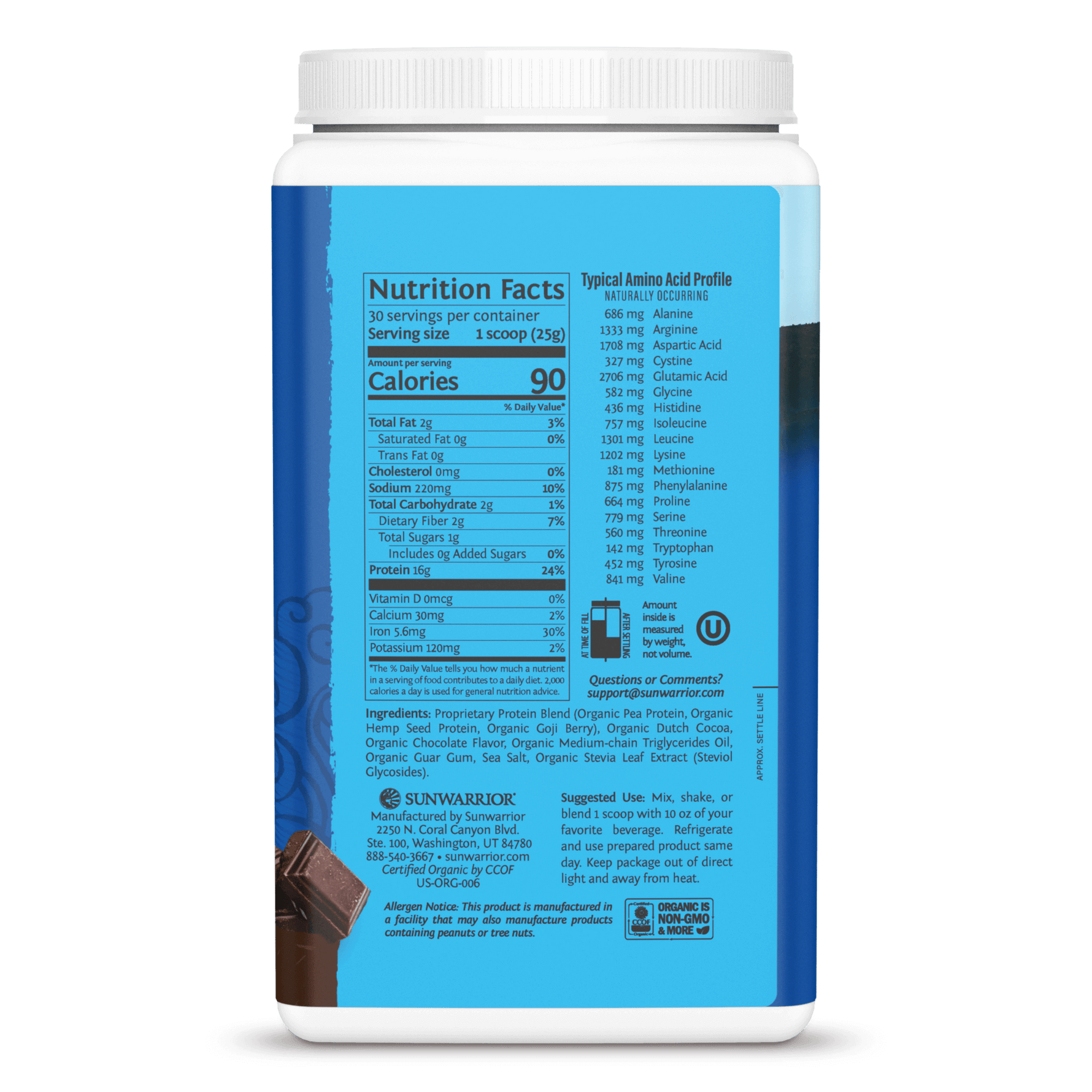Warrior Blend Organic Protein - Chocolate