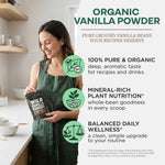 Vanilla Powder, 28 servings - Organic Ground Whole Vanilla Beans