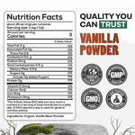 Vanilla Powder, 28 servings - Organic Ground Whole Vanilla Beans