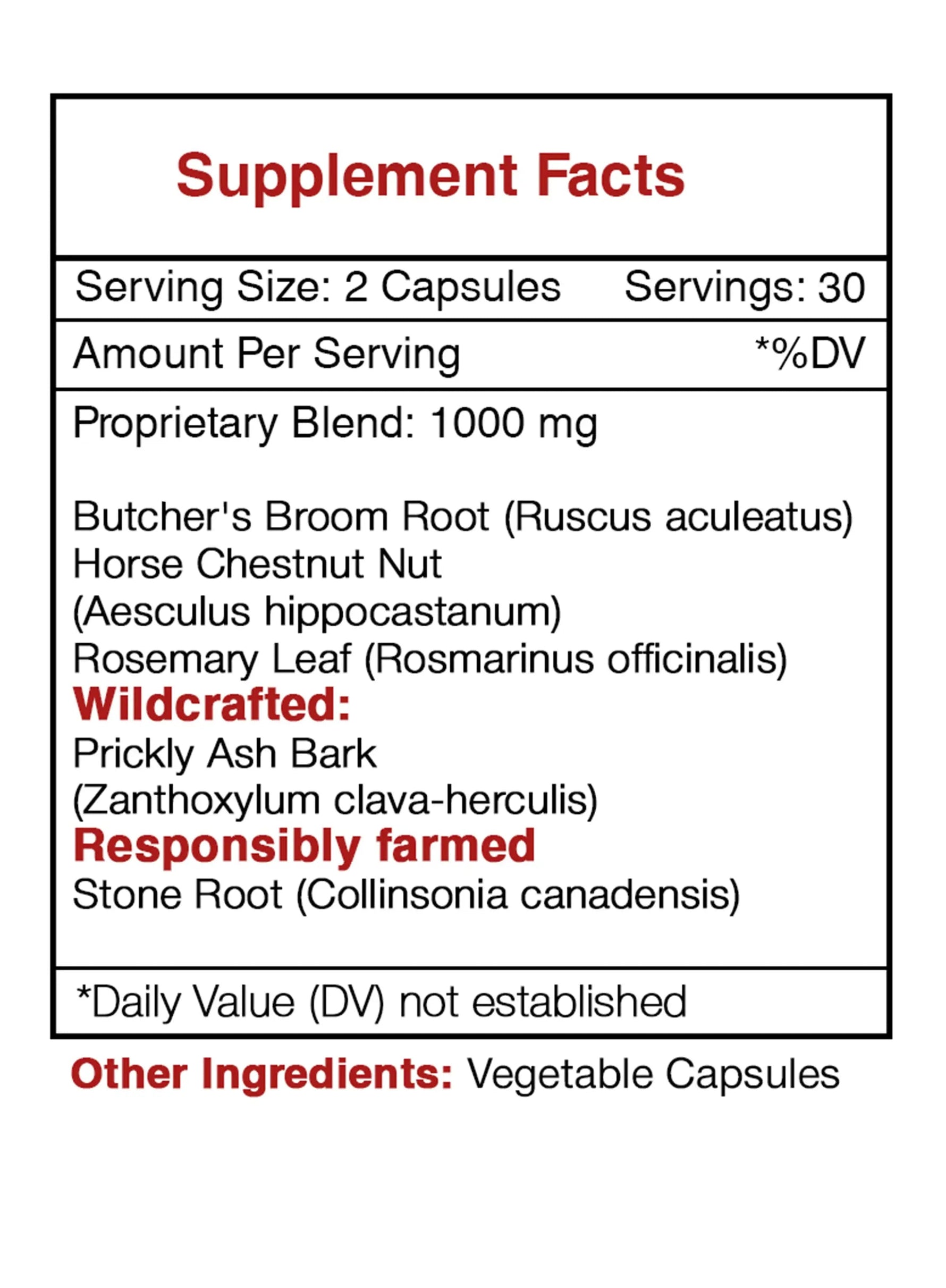 Vein Secret Capsules - Vein Toning Formula